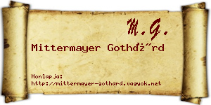 Mittermayer Gothárd névjegykártya